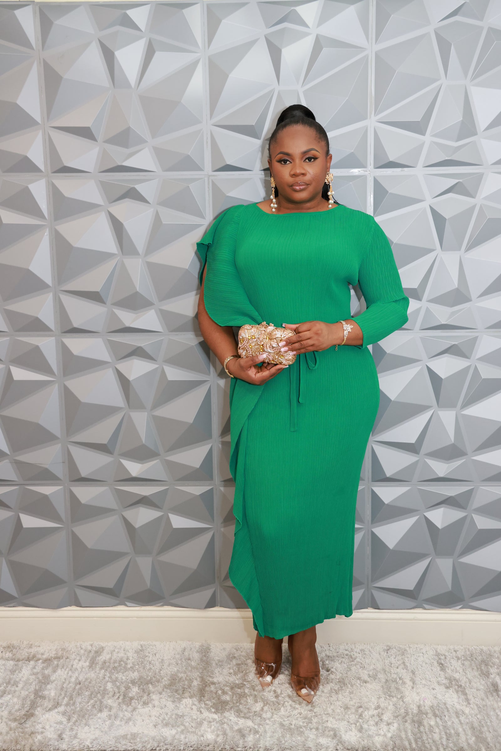 Majestic Wave Dress (Green)