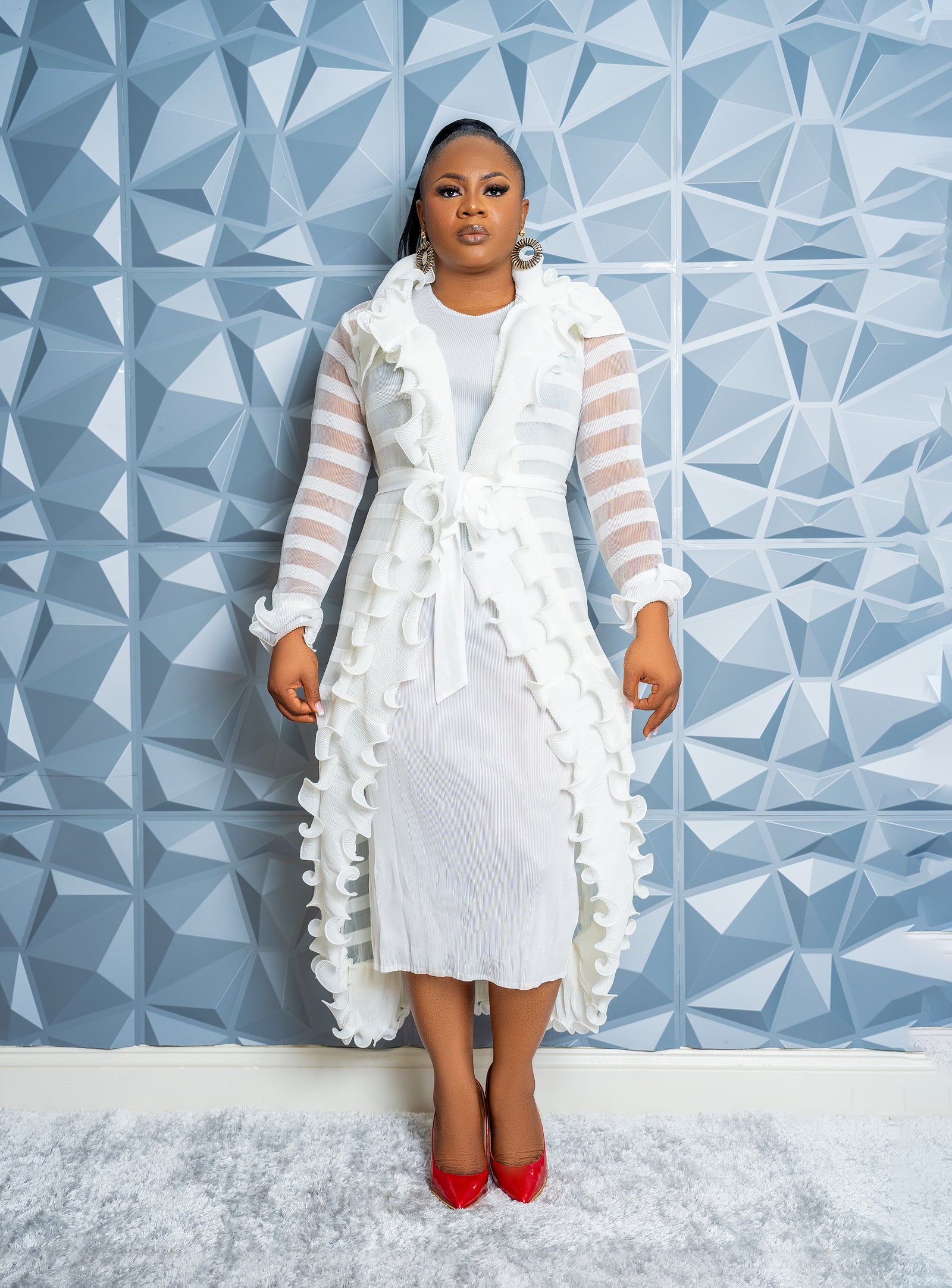 Gilded Wave Dress (WHITE)