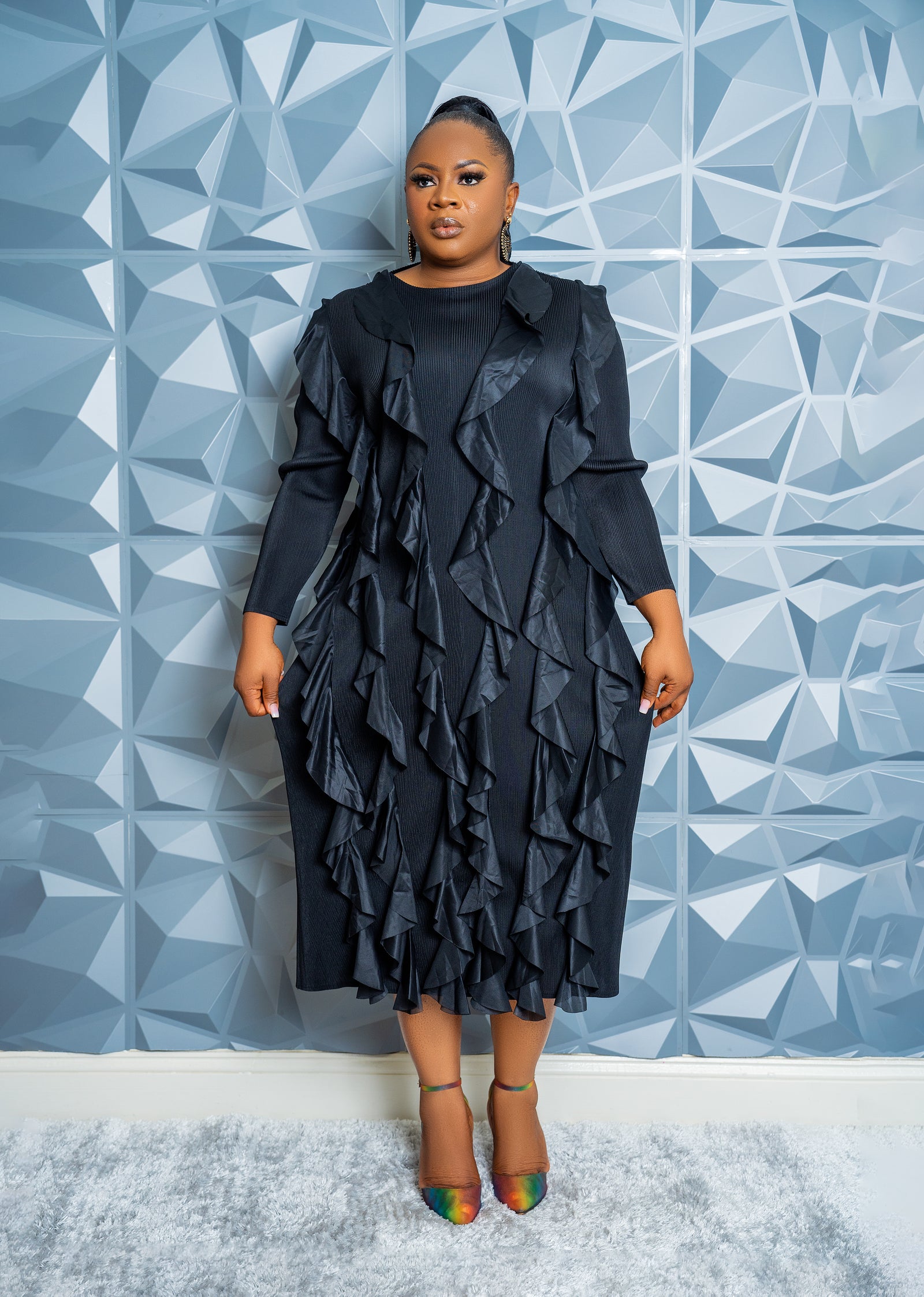 REFINED SOIREE DRESS (BLACK)