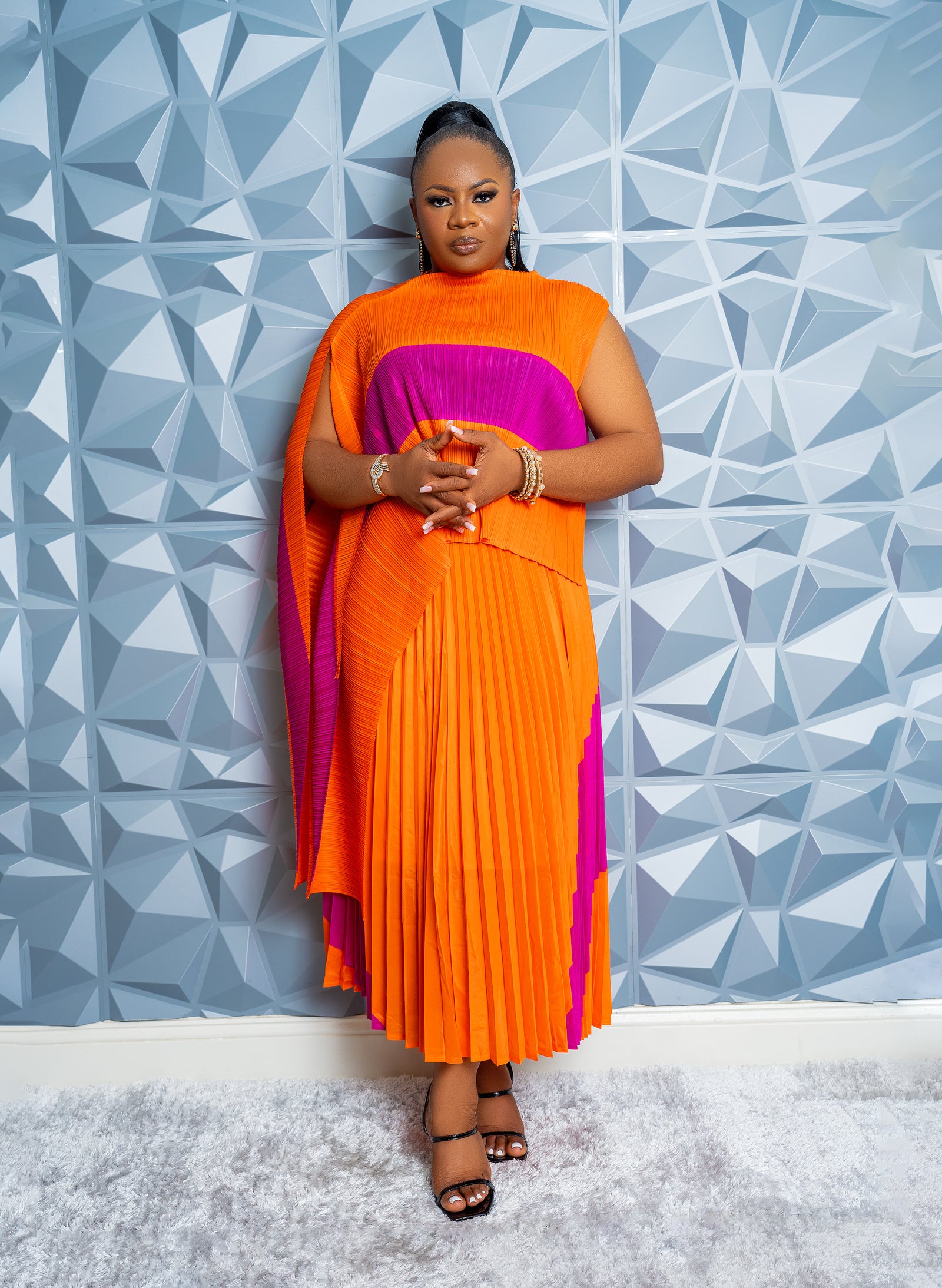 Swirl Elegance ( Orange/PInk)