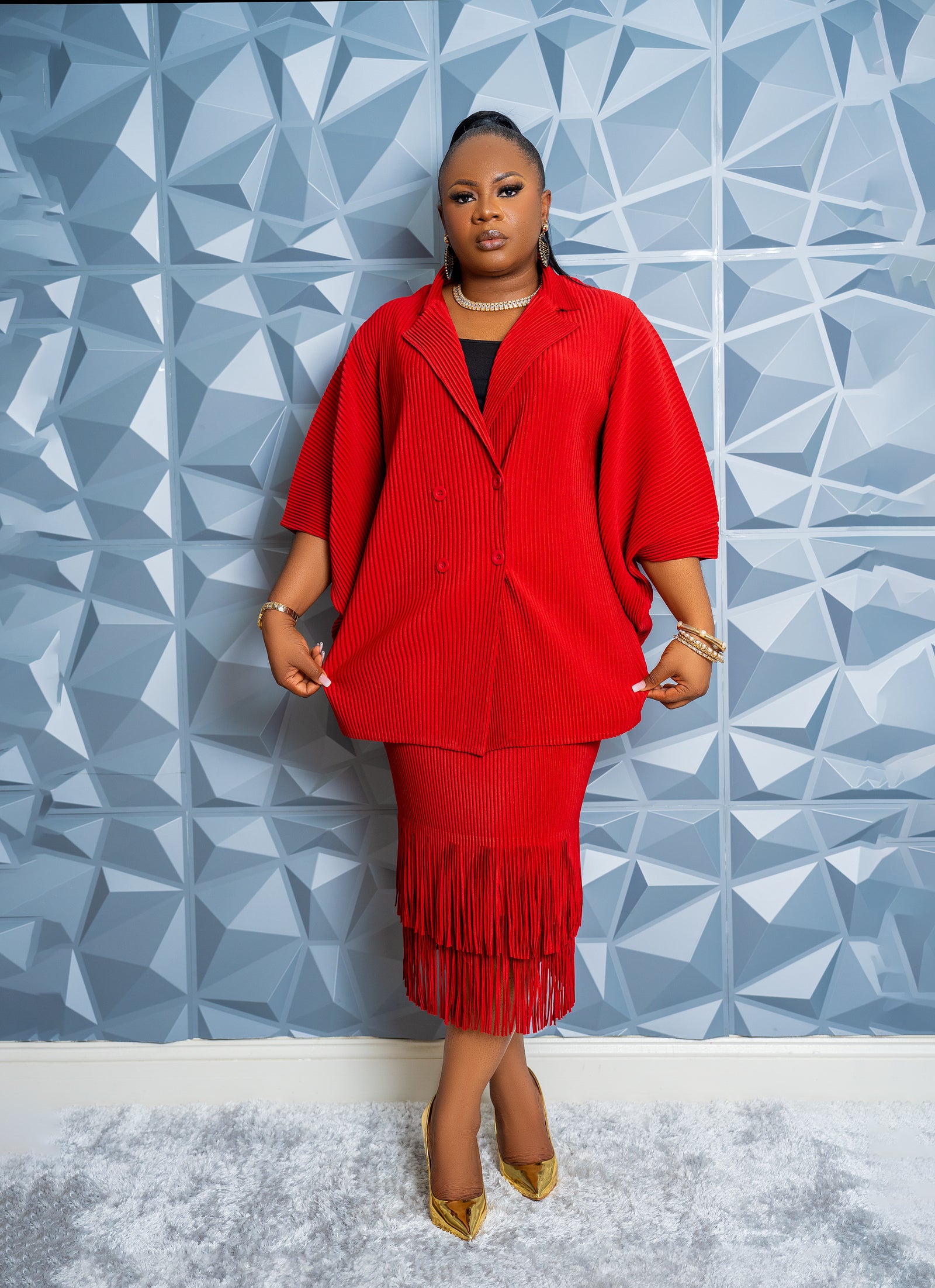 Fringe Luxe Set (BURGUNDY)