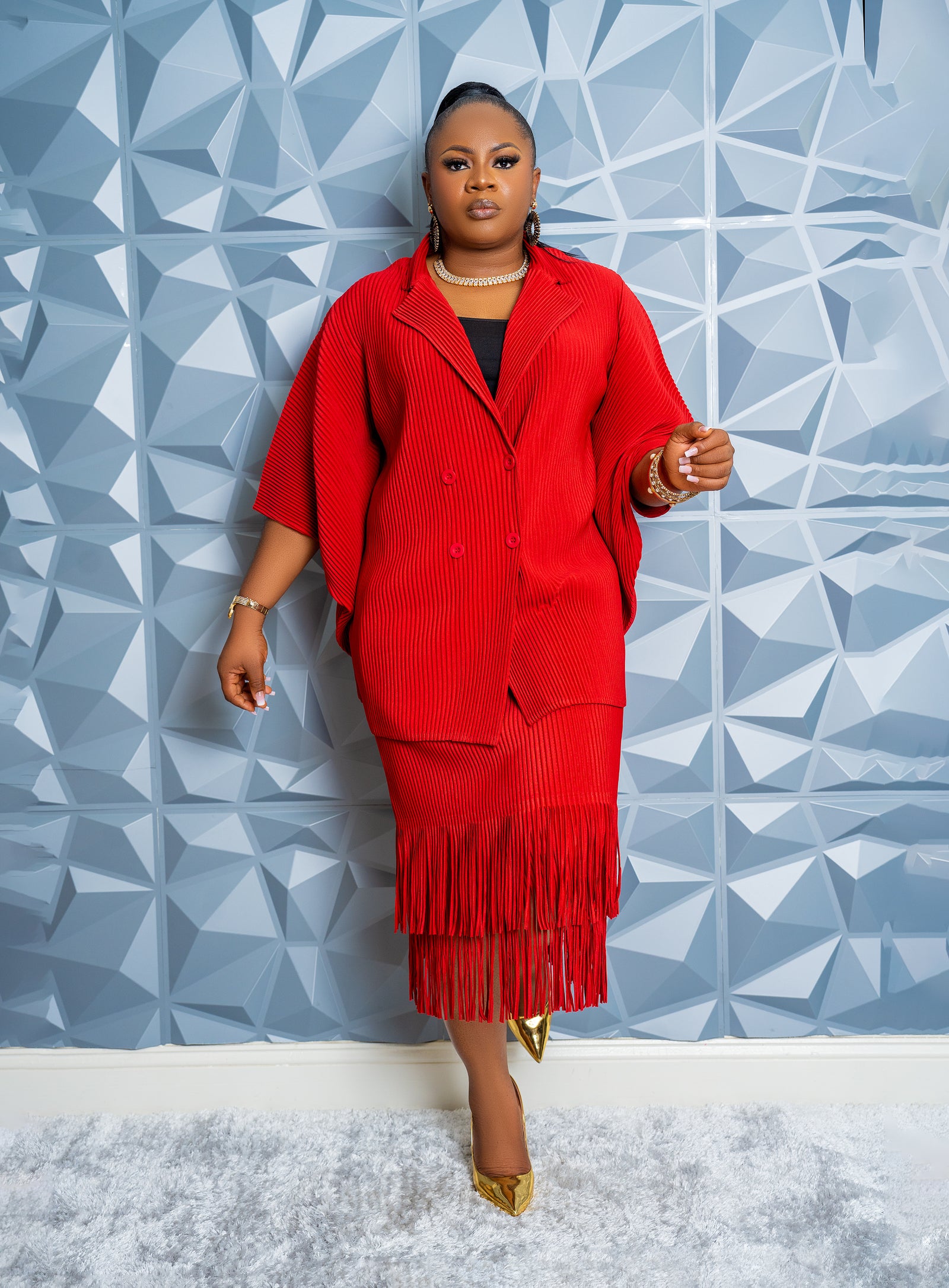 Fringe Luxe Set (BURGUNDY)