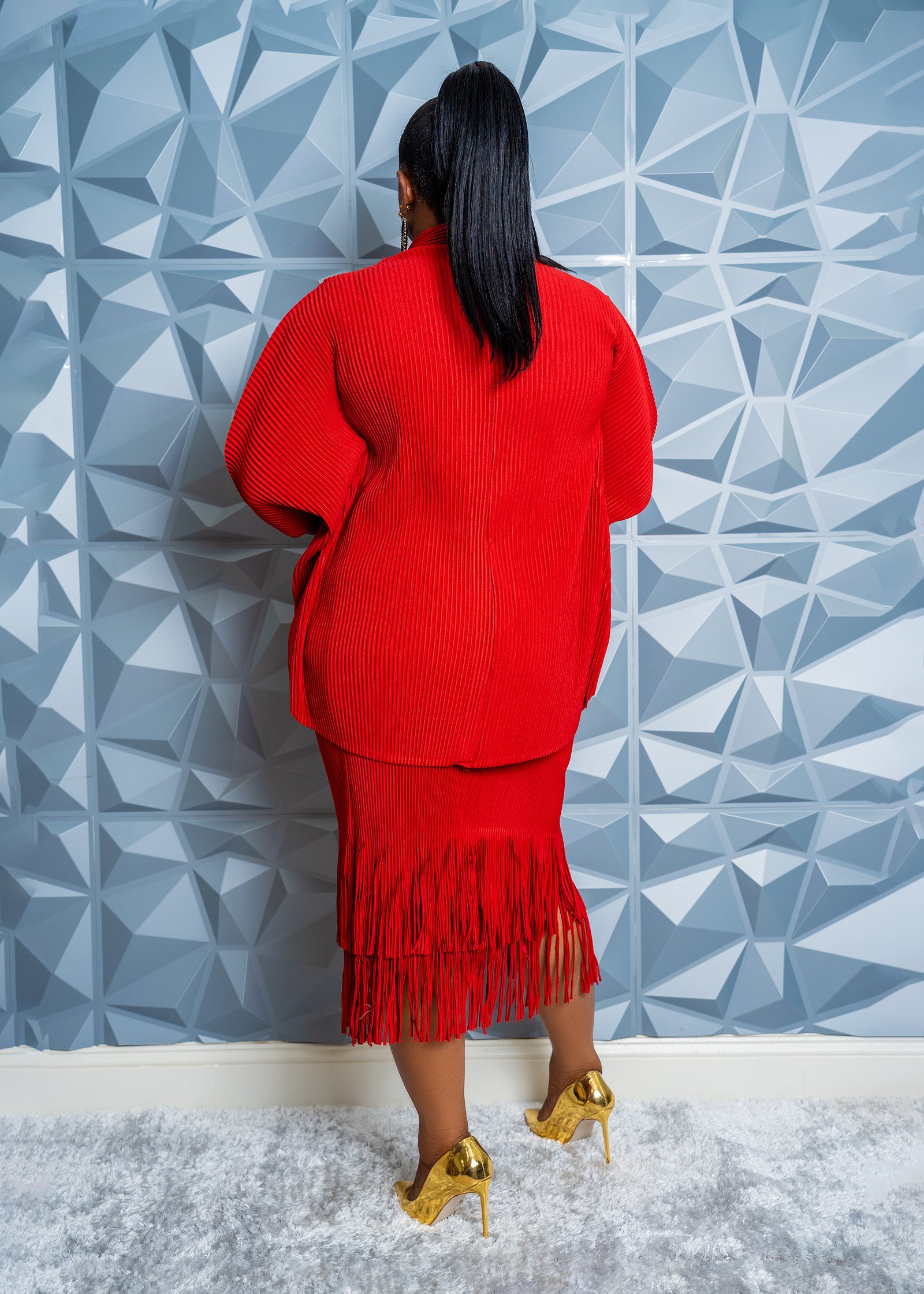 Fringe Luxe Set (BURGUNDY)