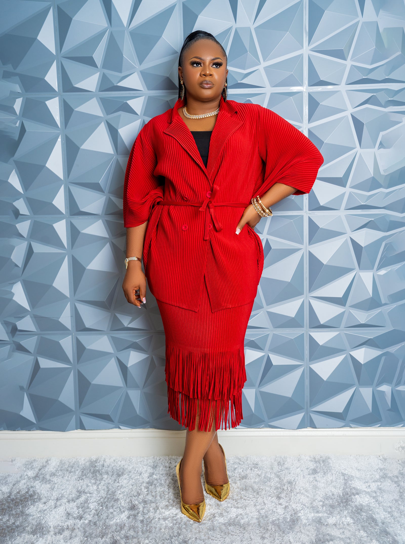 Fringe Luxe Set (BURGUNDY)