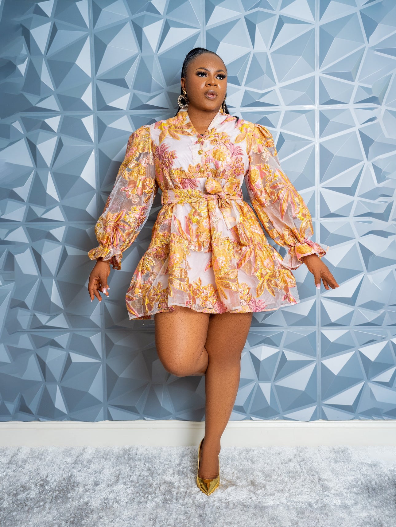 Sunset Blossom Mini Dress