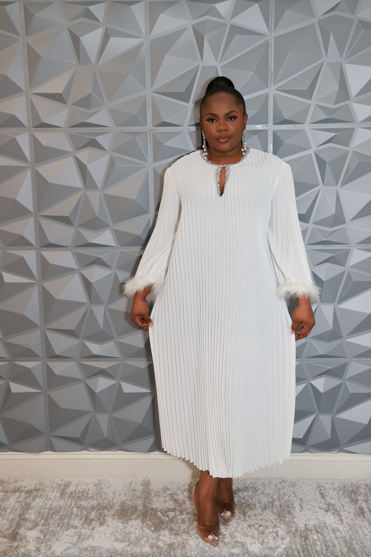 Noir Luxe Dress (White)