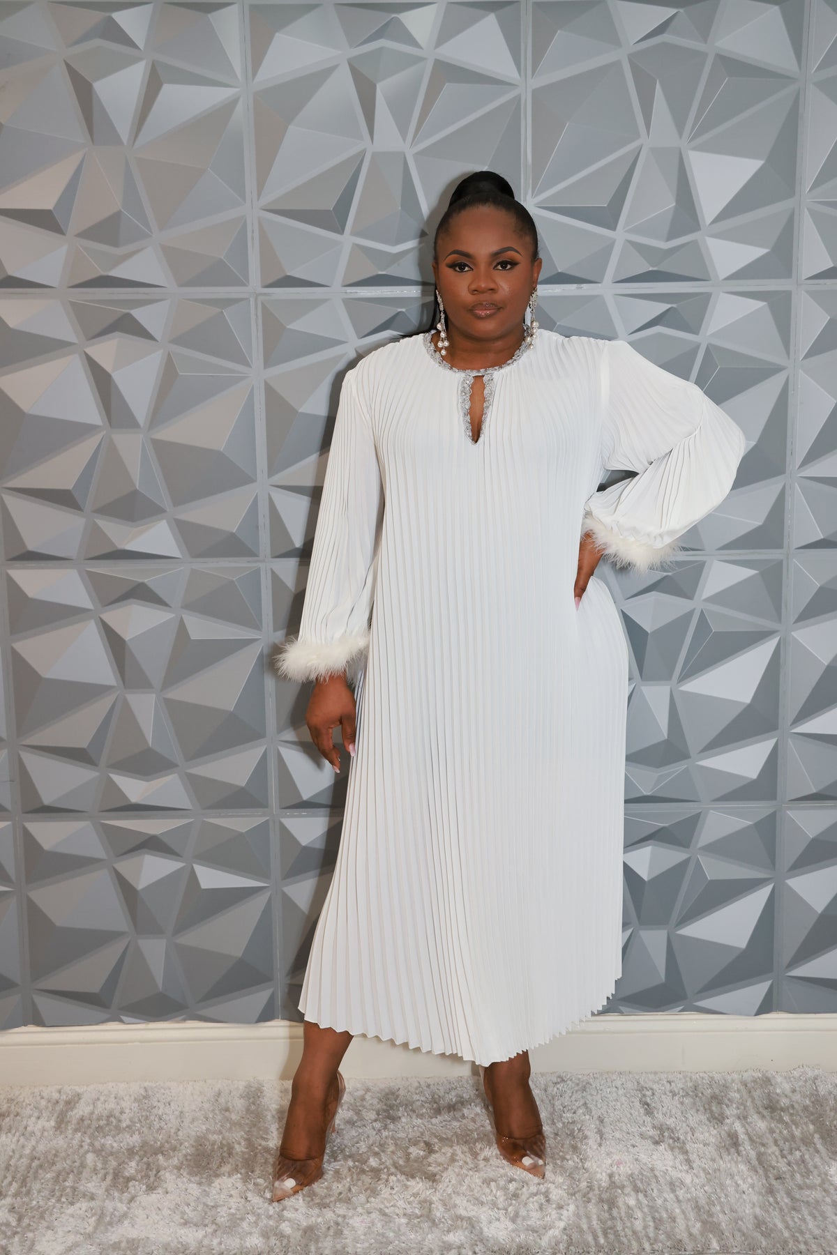 Noir Luxe Dress (White)