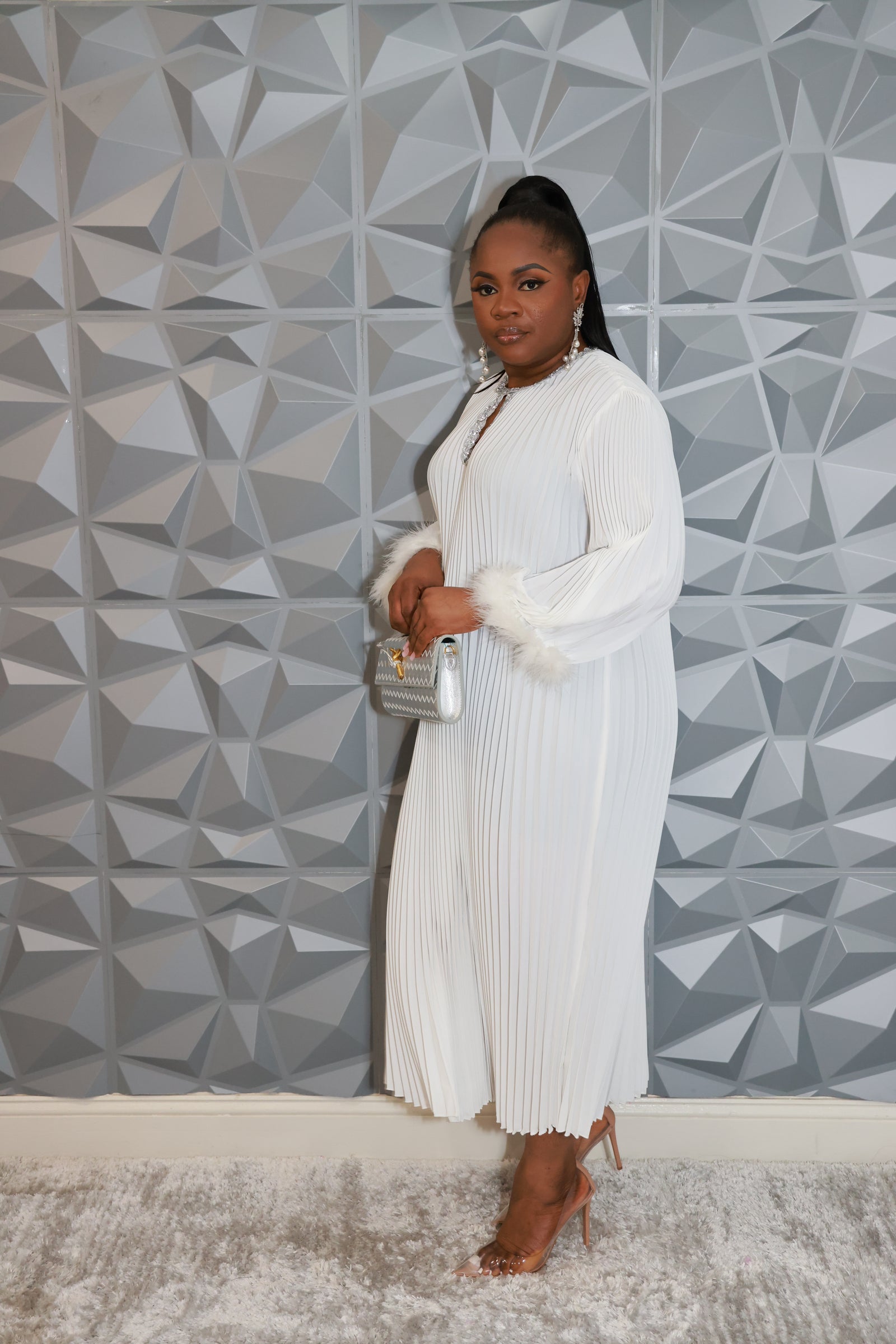 Noir Luxe Dress (White)