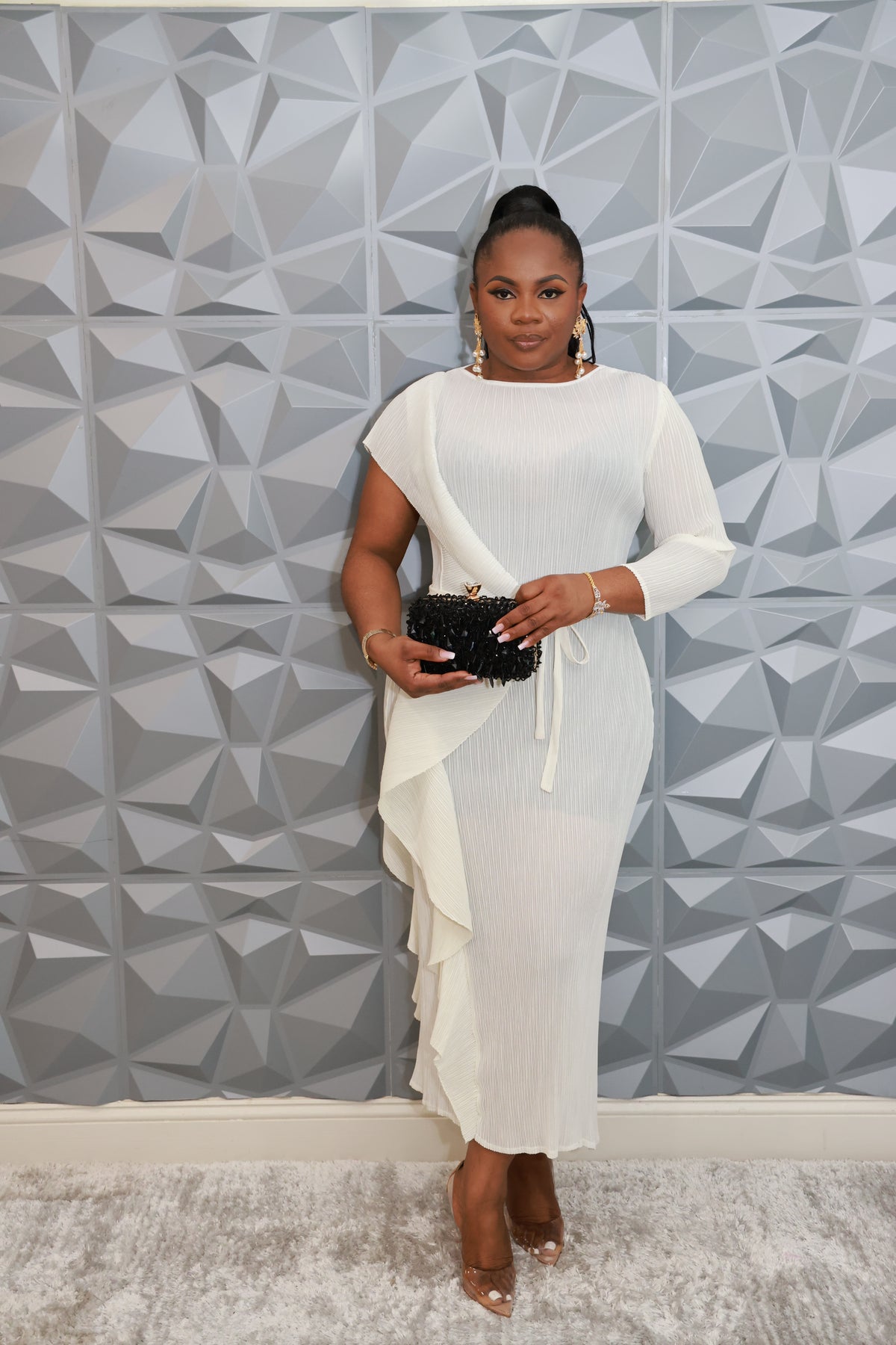 Majestic Wave Dress (White)