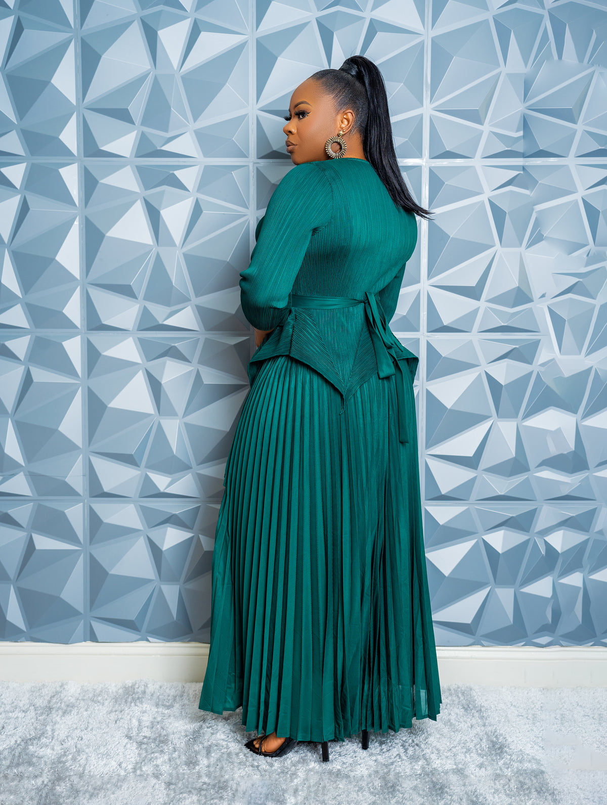 Cascade Skirt Set (Green)