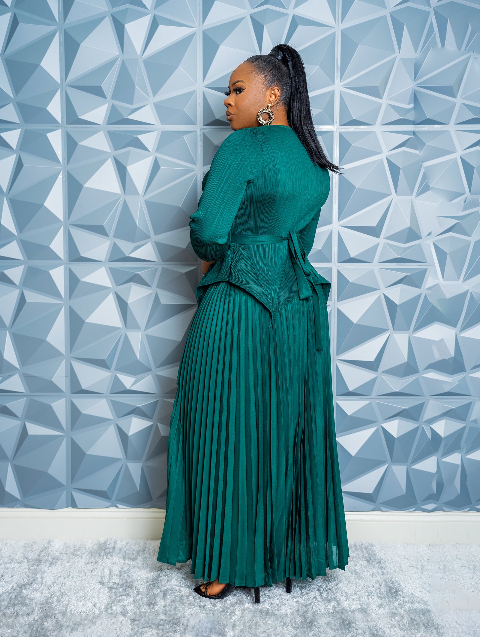 Cascade Skirt Set (Green)