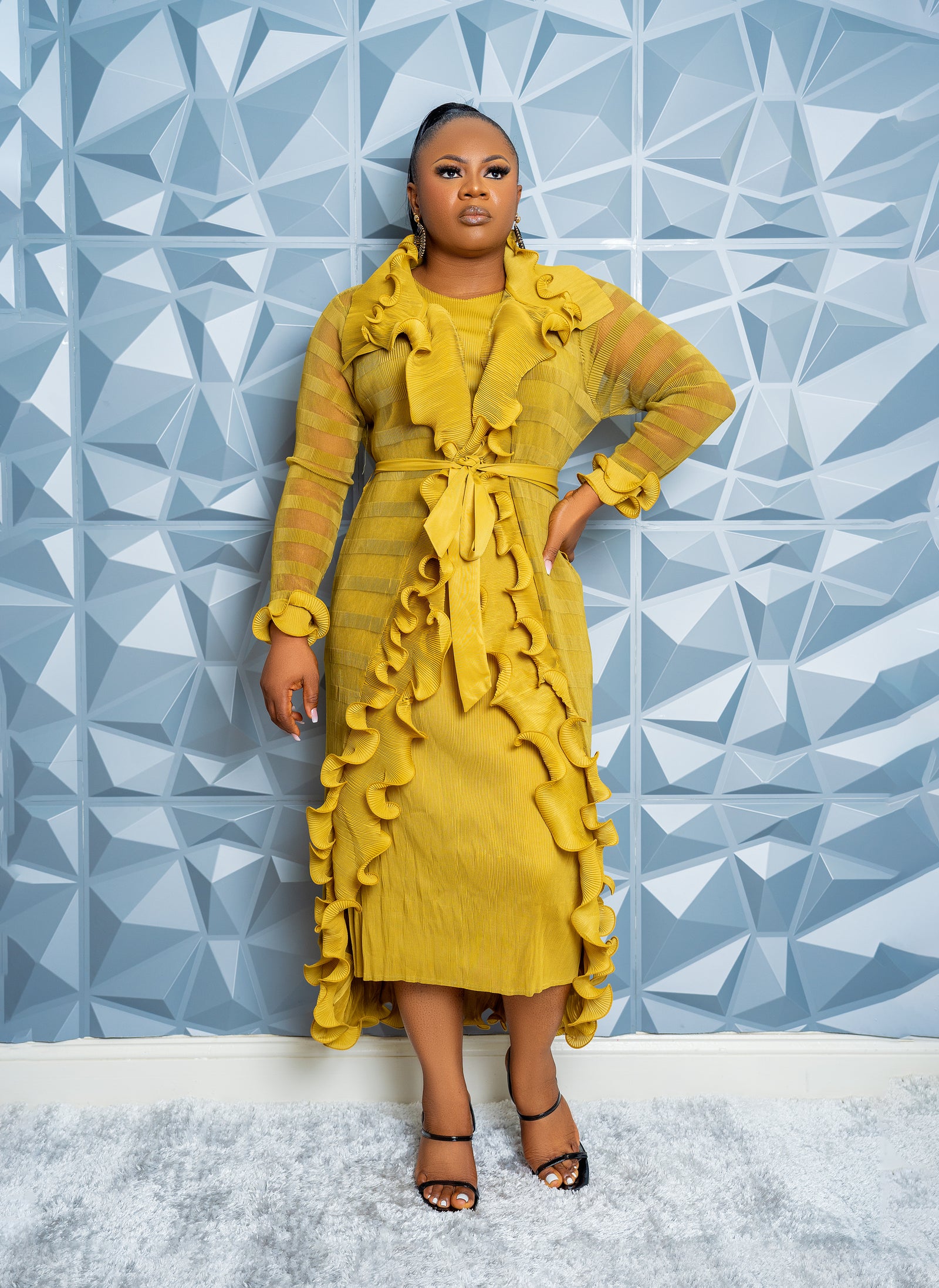 Gilded Wave Dress (OLIVE)