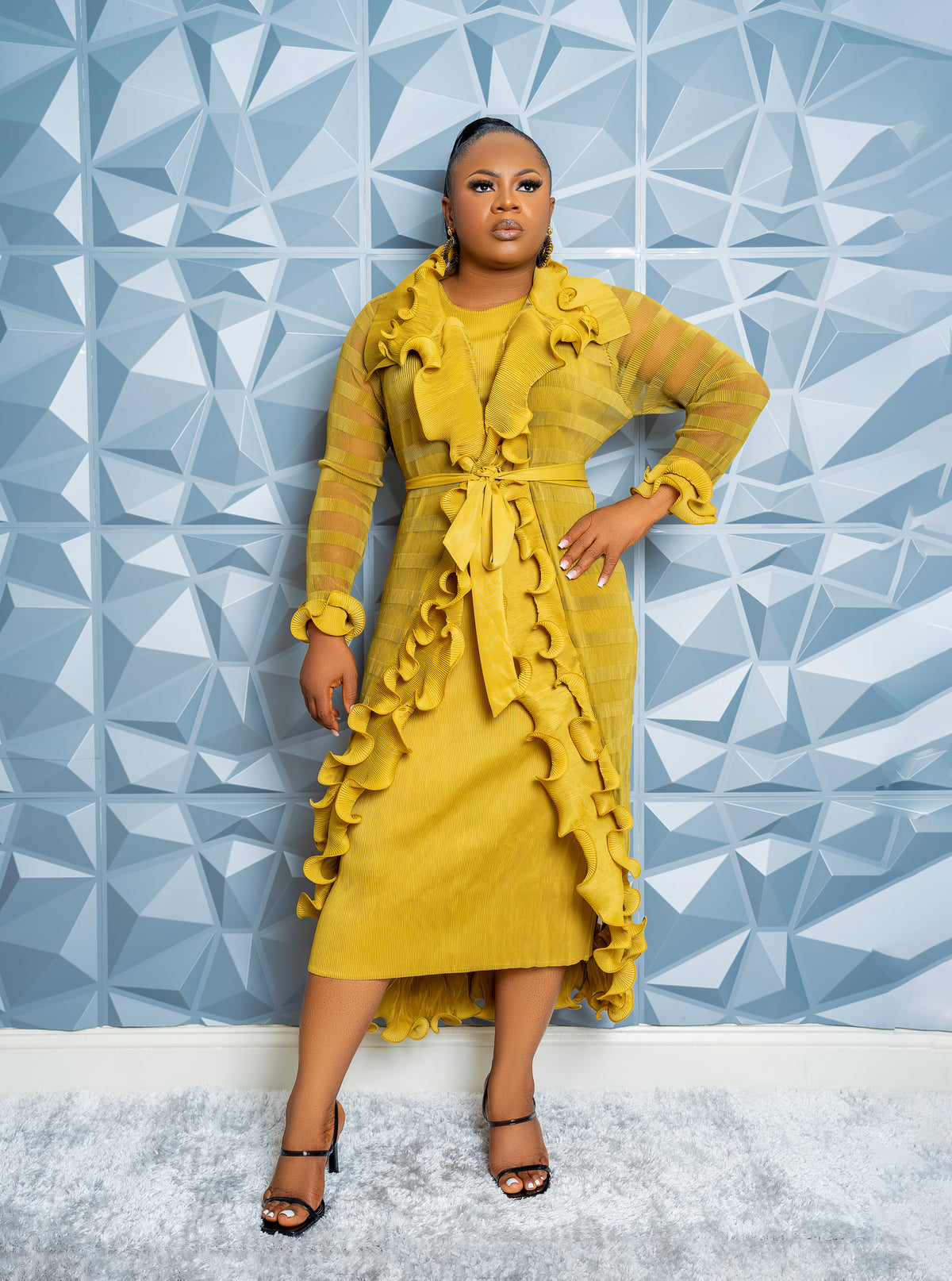 Gilded Wave Dress (OLIVE)