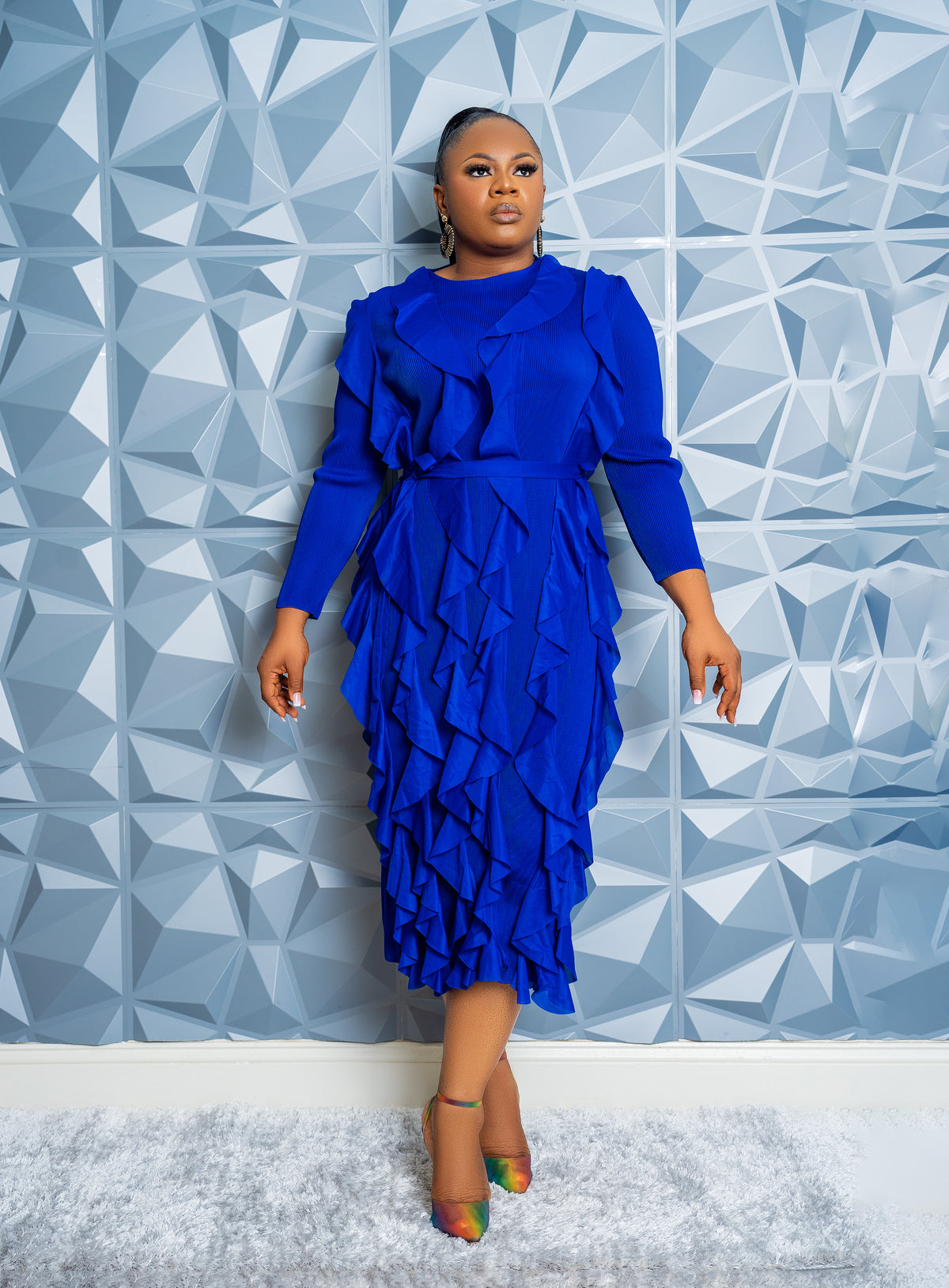 REFINED SOIREE DRESS (BLUE)