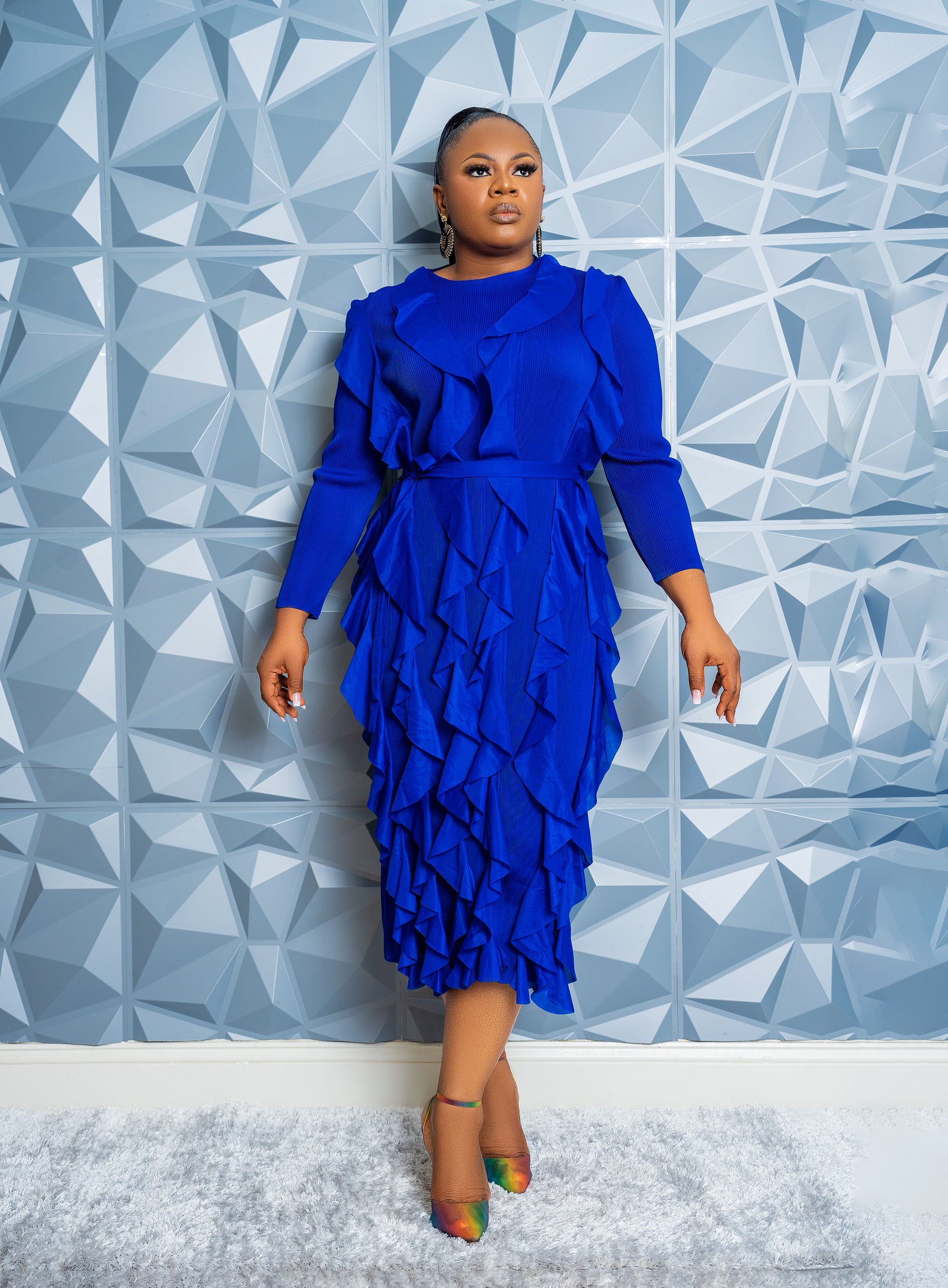 REFINED SOIREE DRESS (BLUE)