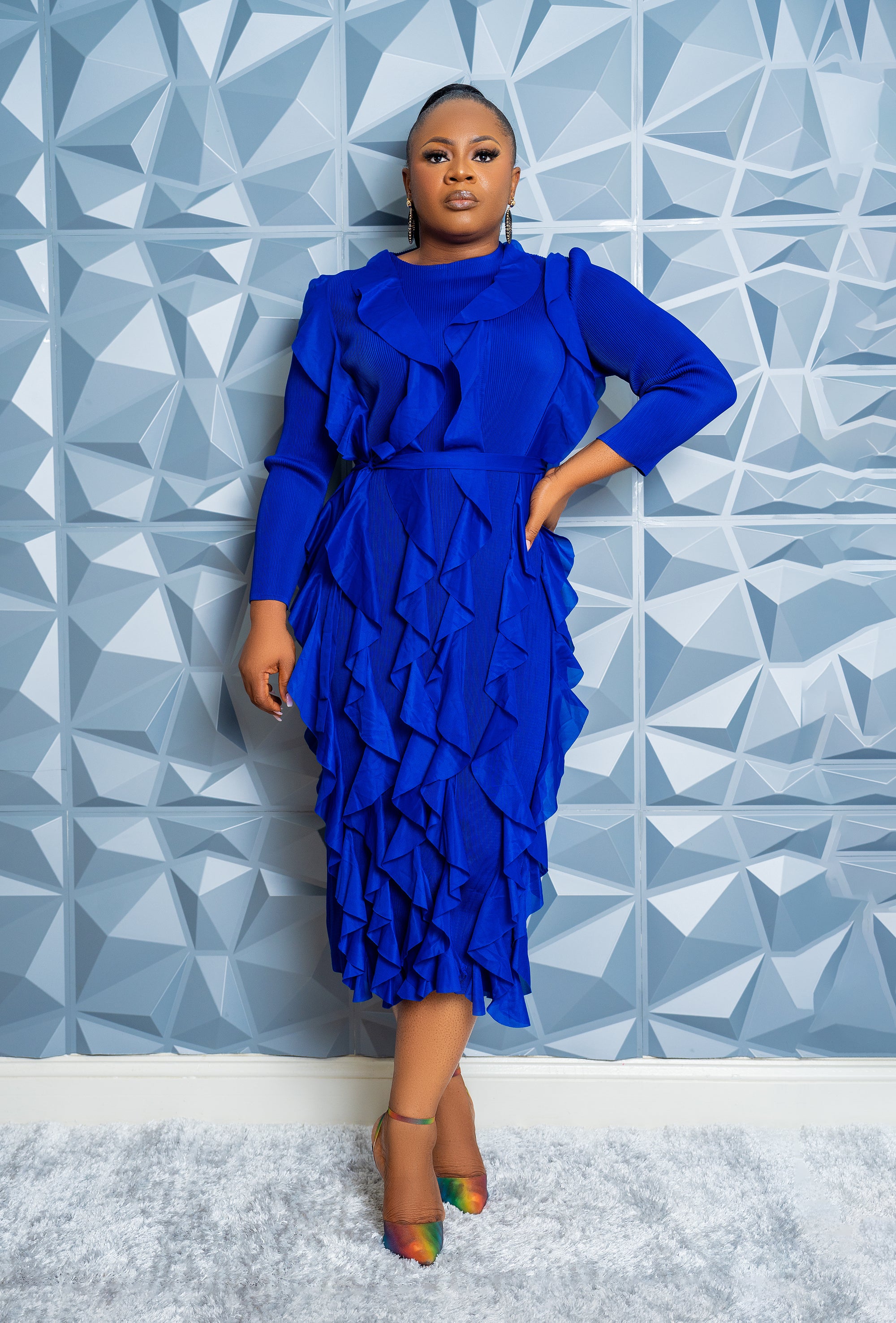 REFINED SOIREE DRESS (BLUE)