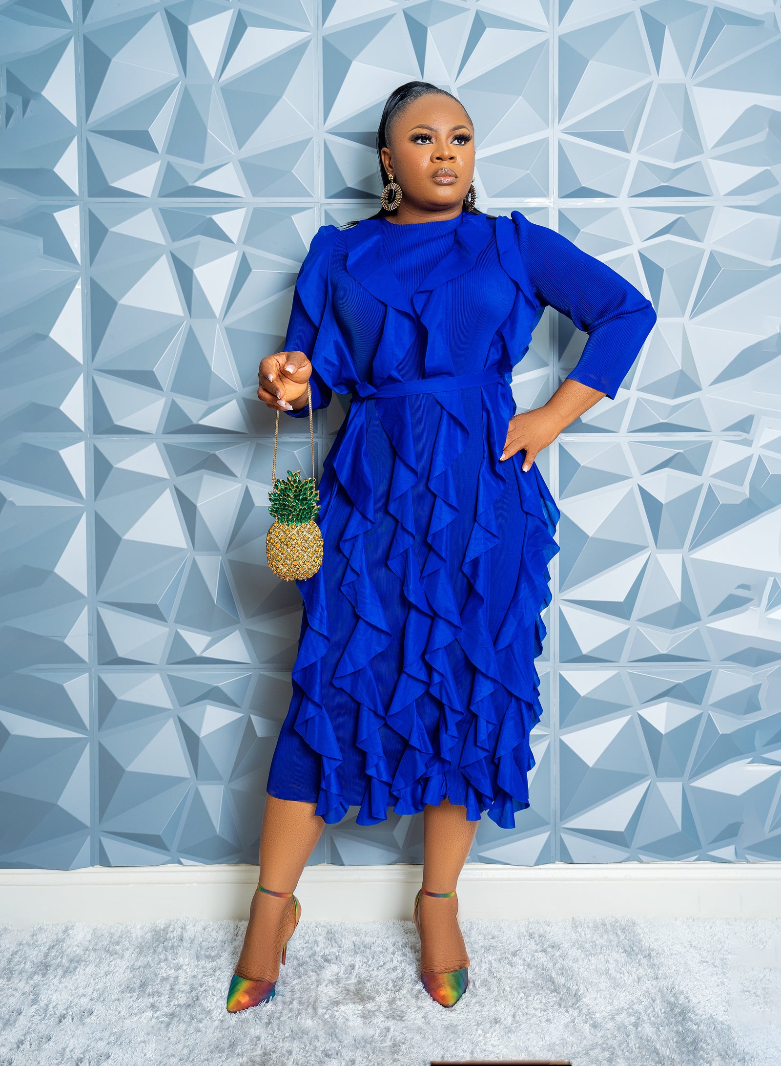 REFINED SOIREE DRESS (BLUE)