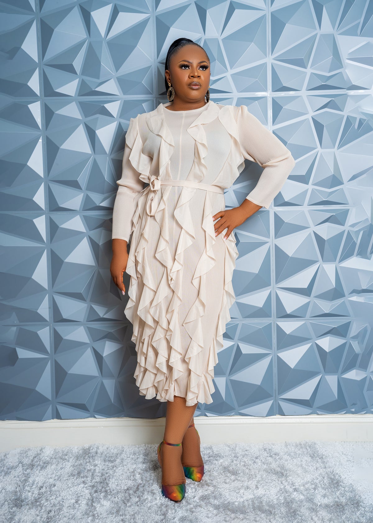 REFINED SOIREE DRESS (BEIGE)