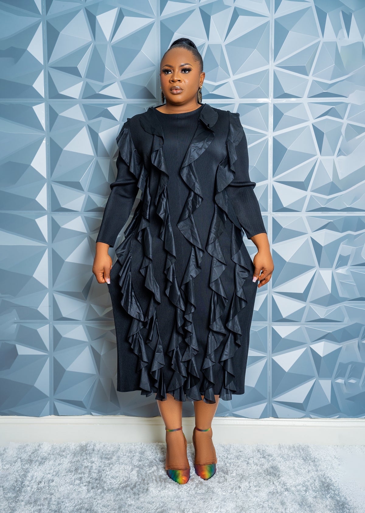 REFINED SOIREE DRESS (BLACK)