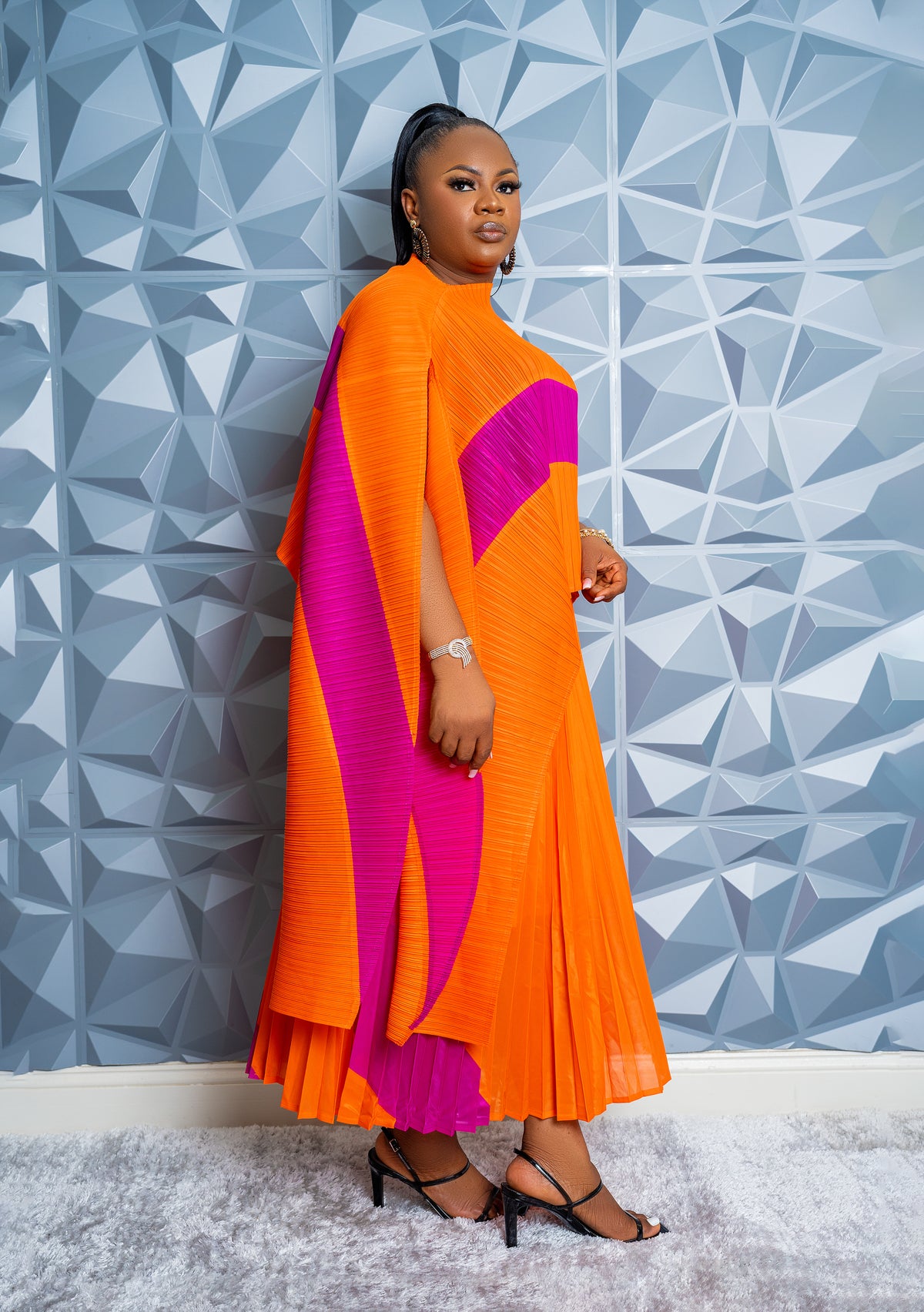 Swirl Elegance ( Orange/PInk)