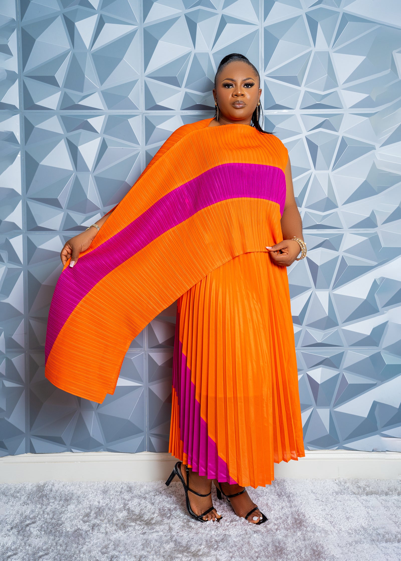 Swirl Elegance ( Orange/PInk)