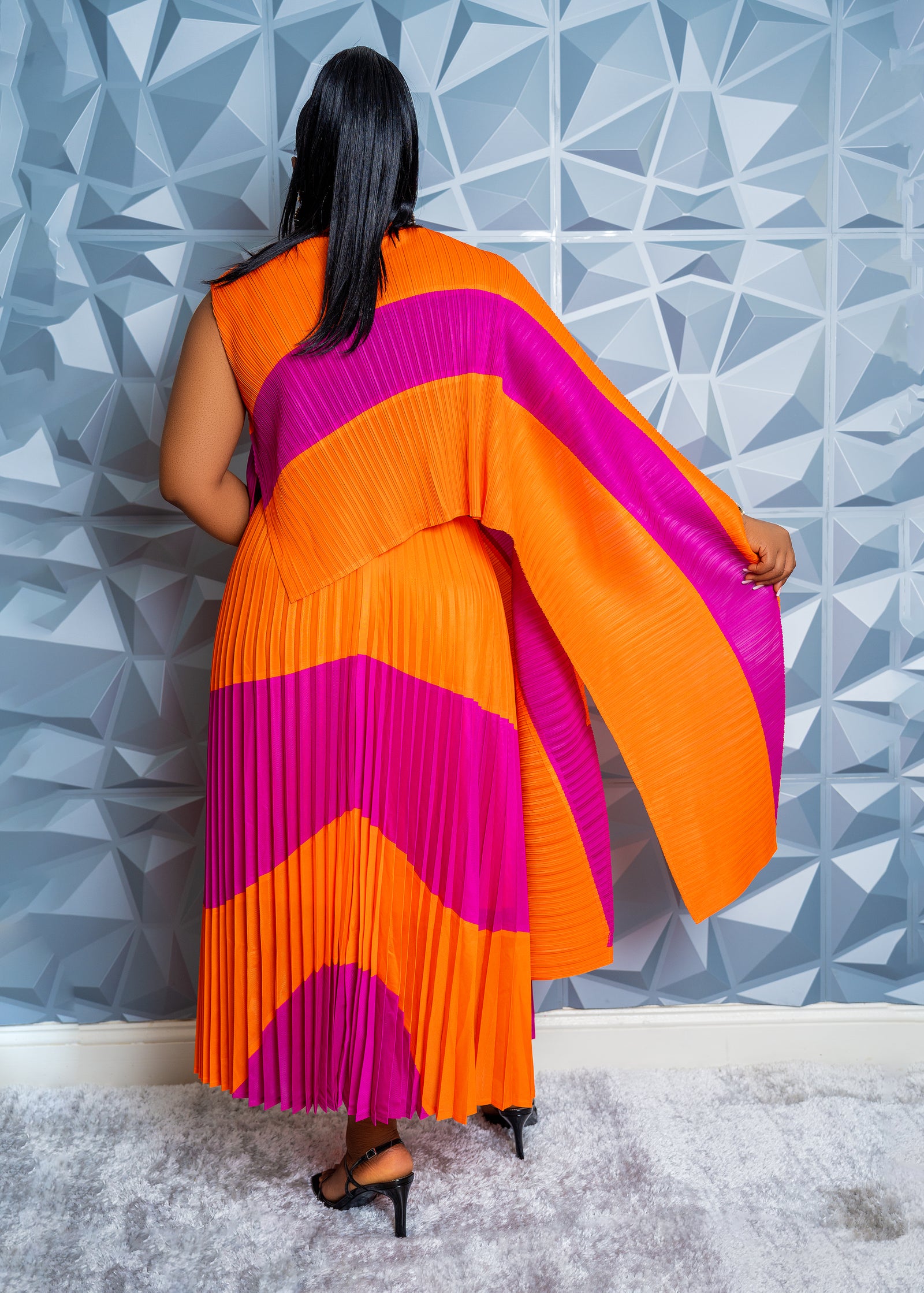 Swirl Elegance ( Orange/PInk)
