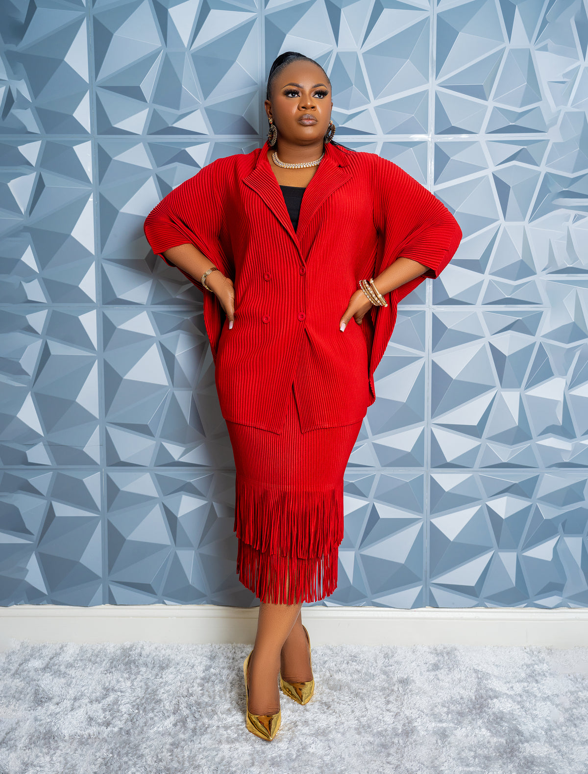 Fringe Luxe Set (BURGUNDY)