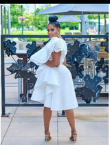 Charming Ruffle White Dress