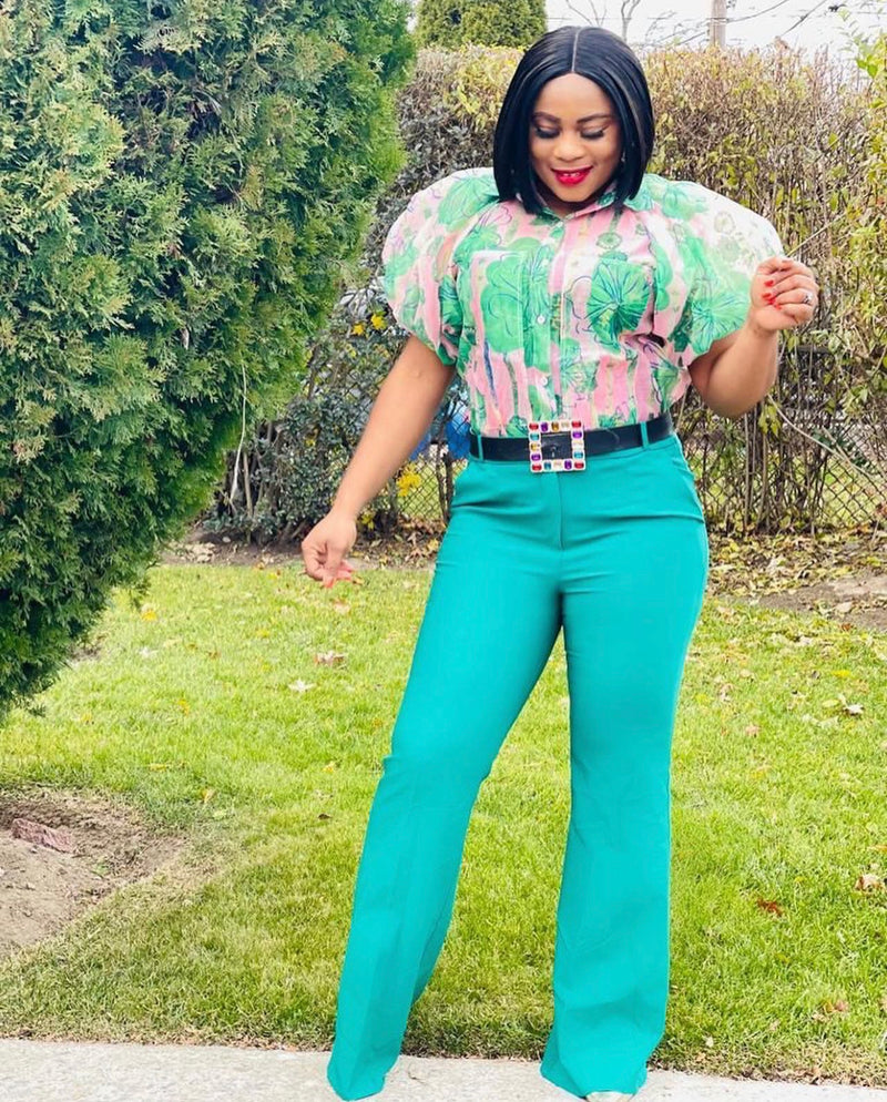 High Waisted Pant (Green)